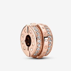 NEW Pandora Logo Clip Bracelet Charm
